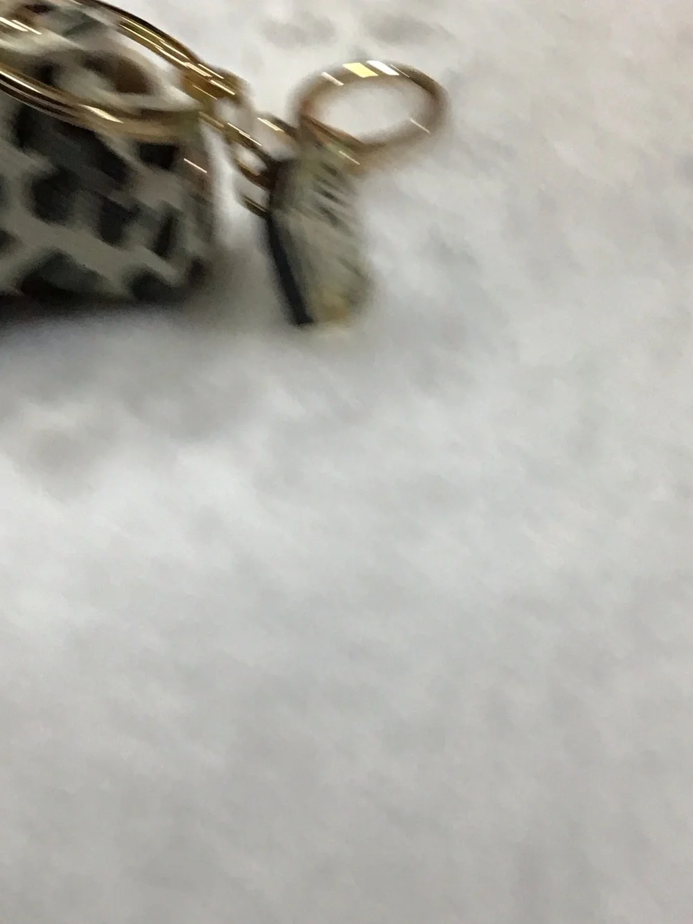 Leopard Print Mini Purse Keychain - Gold Hardware